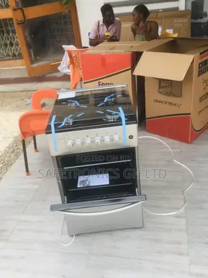 Oven With Grill 50x50 Volcano 4 Gas Cooker Gray