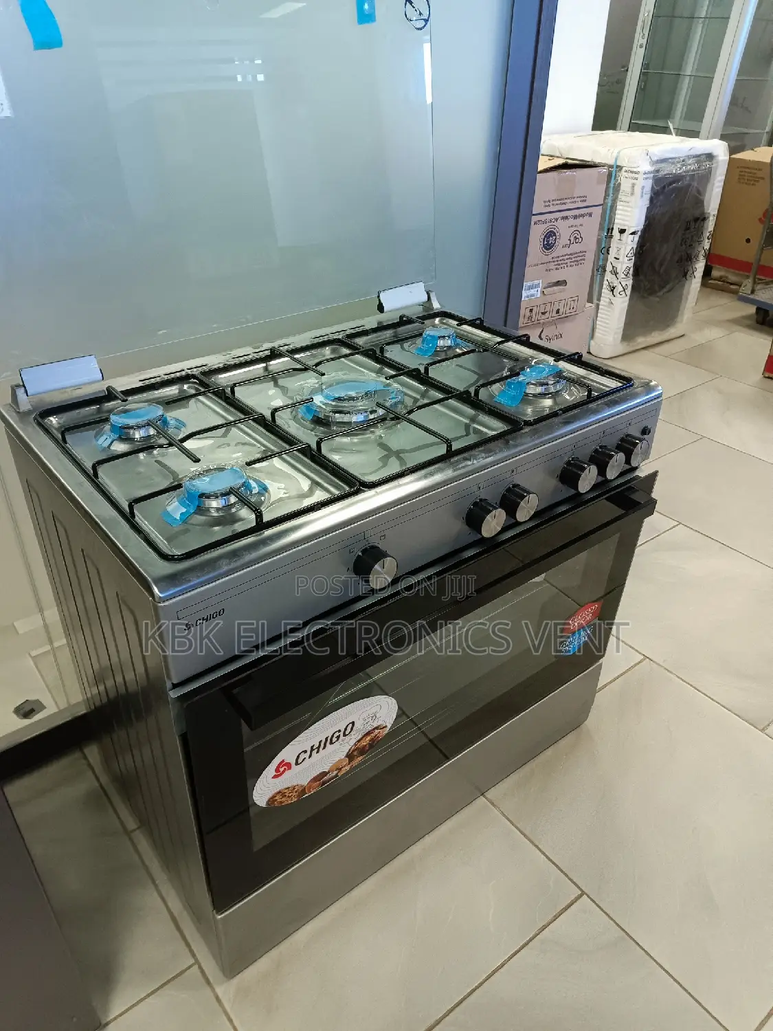 Chigo 90*60 5burner Gas Cooker Oven+ Grill