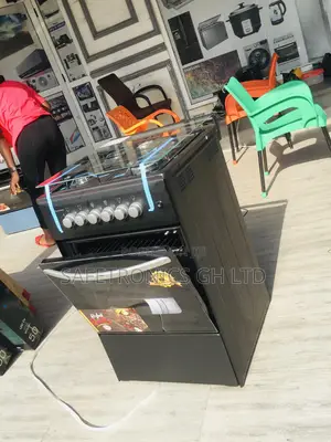 Black 4 Gas Cooker Oven With Grill 50x50 Volcano