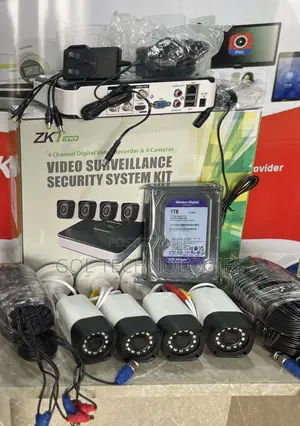 4ch Complete Kit or Set With 1tb Surveillance HDD Zkteco