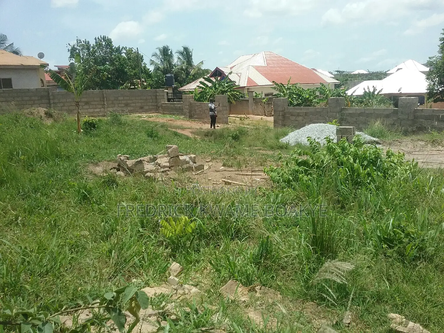 Plot of Land Fence and Gated for Sale at Agric Akyeremade