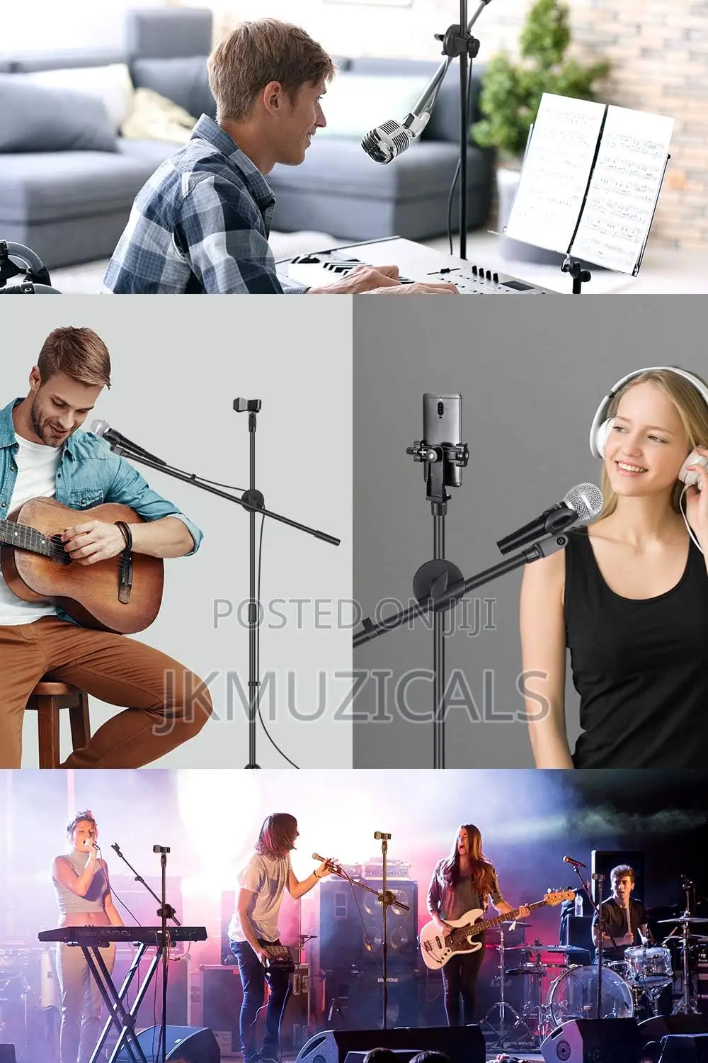 Microphone Stand _ Tripod Mic Stand _ Boom Mic Holder