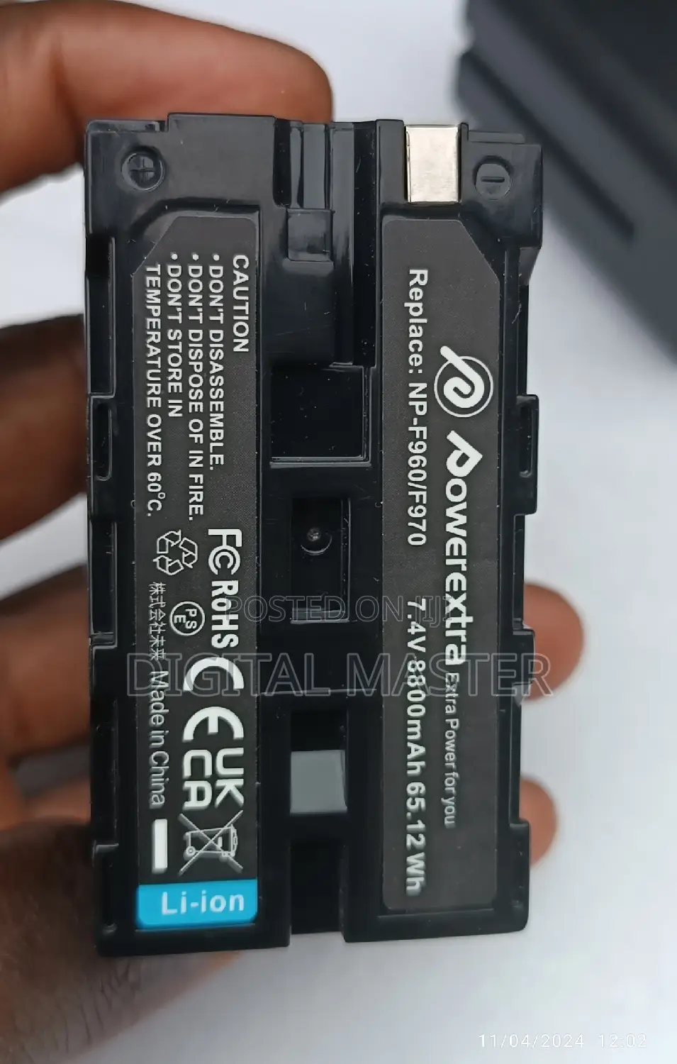 Powerextra NP-F970 Battery (7.4V 8800mah 65.12wh)