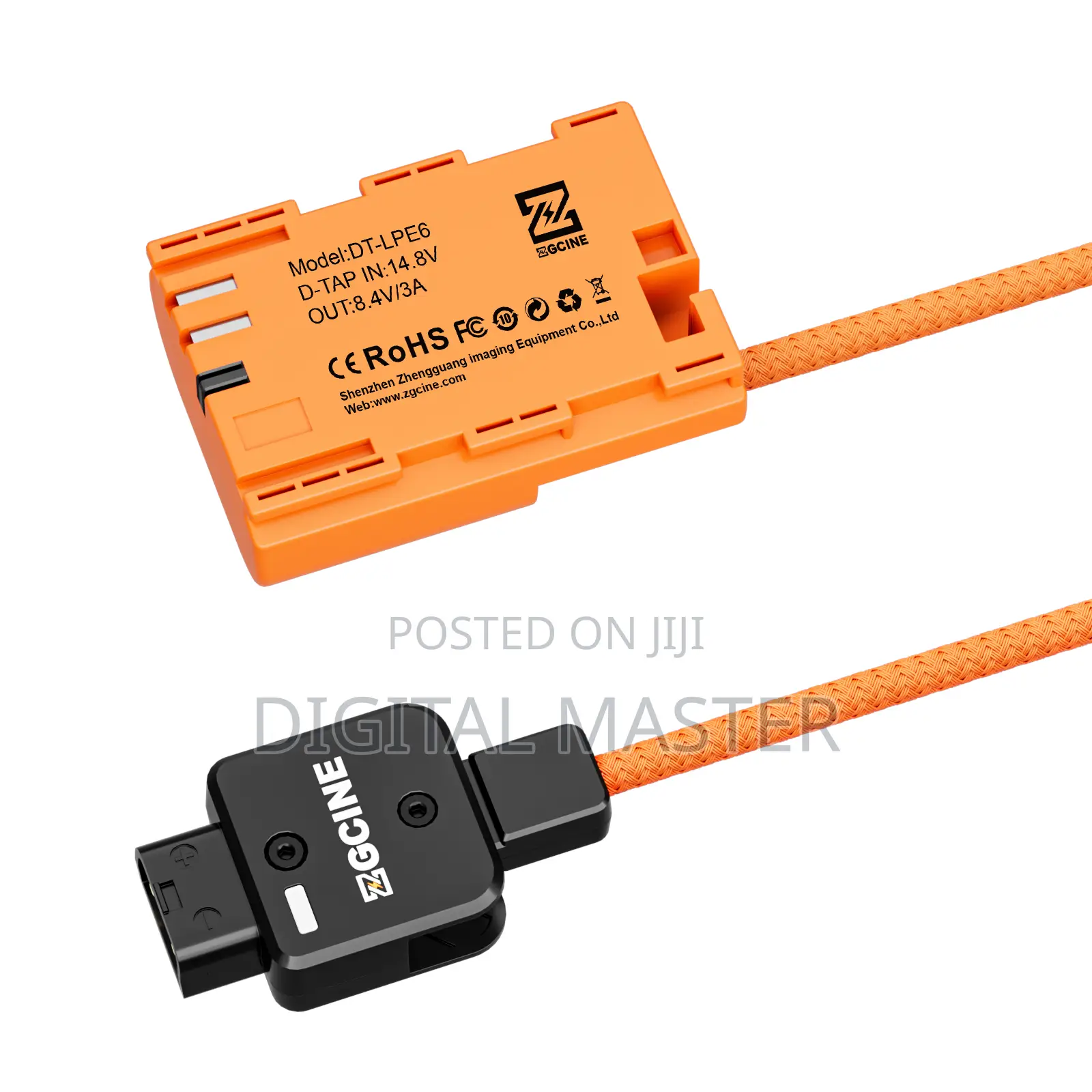 D-Tap to LPE6 Dummy Battery Cable(Braided Wire)