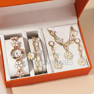 Ladies Jewelry Watch Bracelet Earrings Valentine Gift Box Set Package