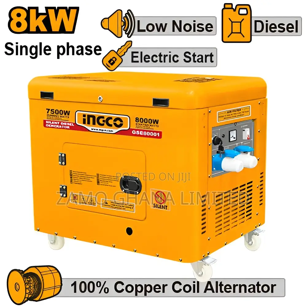 Ingco Silent Diesel Generator - Gse80001