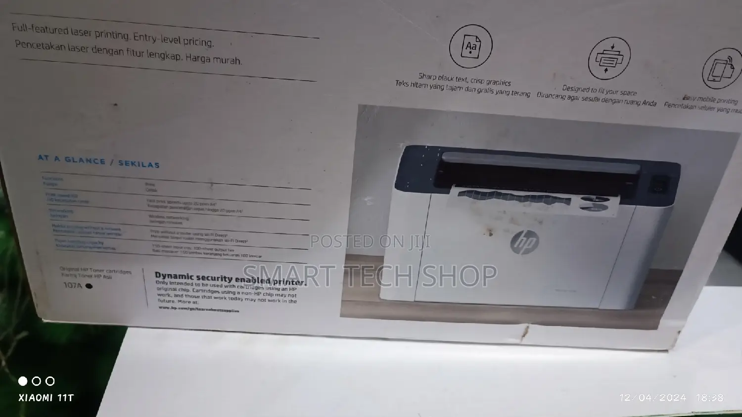 Brand New HP 107w Hp Laserjet Printer With Wifi 107a Toner