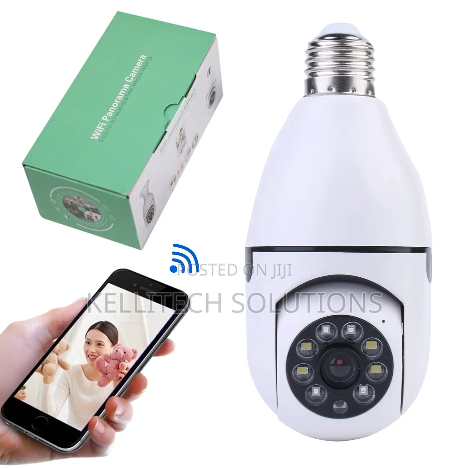 360 Degrees Wifi Smart CCTV Bulb Camera, IOS, Android App