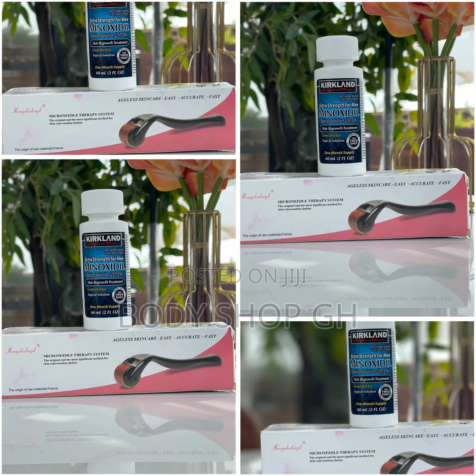 Derma Roller + Kirkland Minoxidil for Beard and Hairline