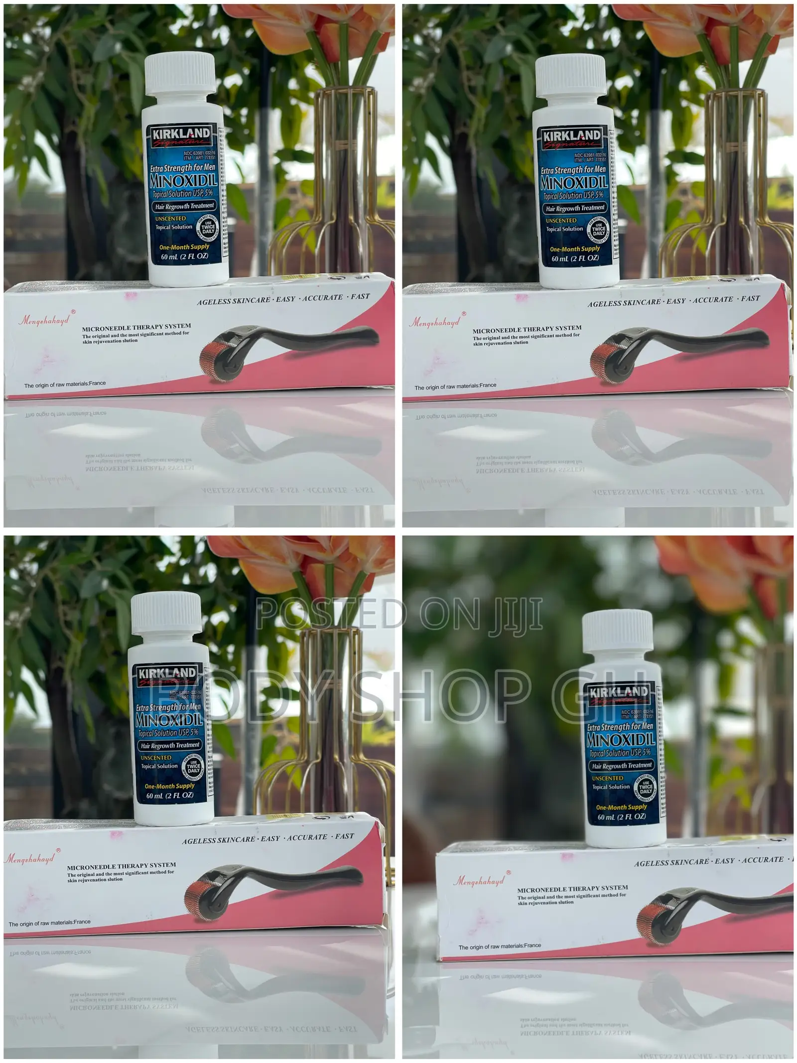 Hairline and Beard Growth Set / Kirkland Minoxidil + Roller