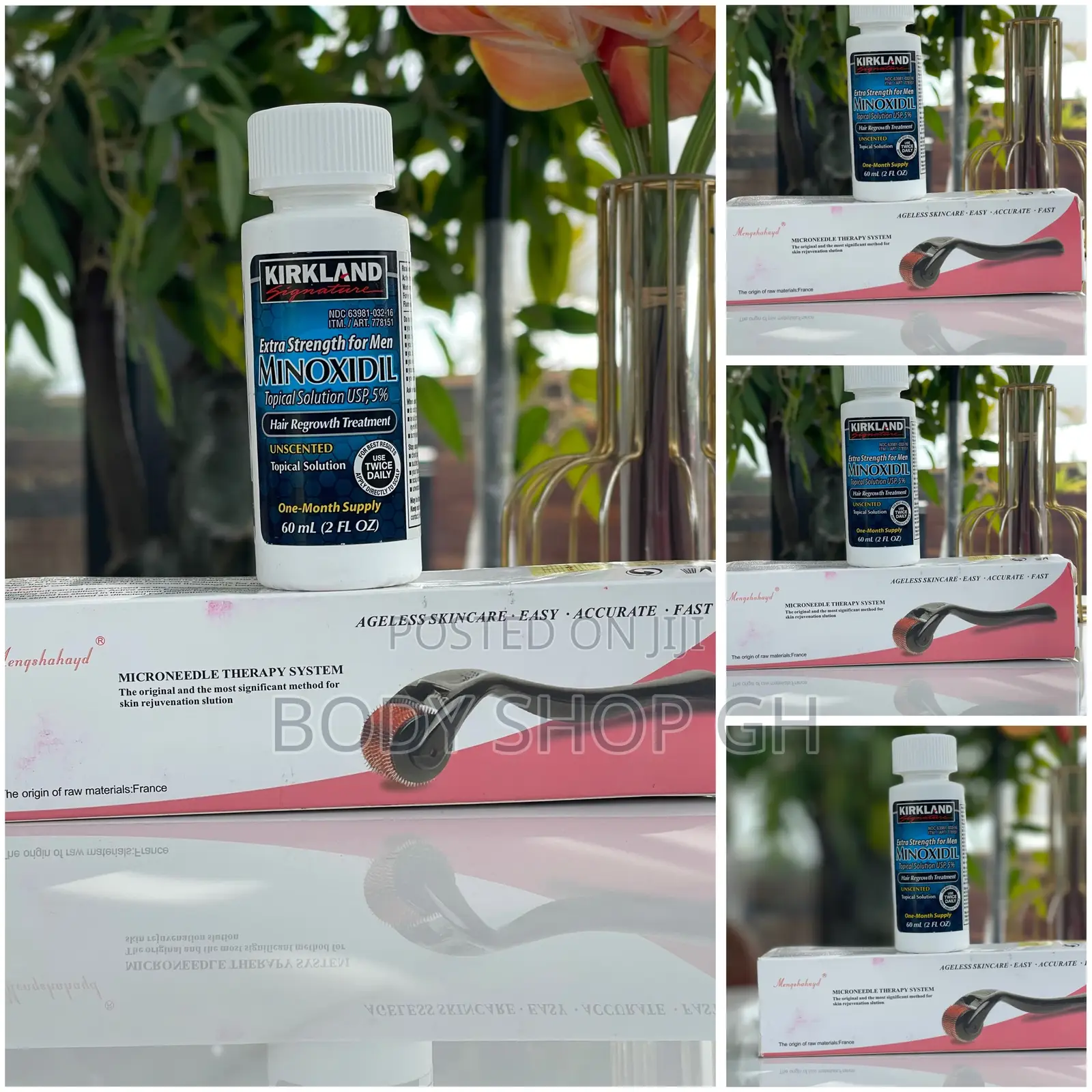 Hairline Regrowth Combo Pack - Kirkland Minoxidil + Roller