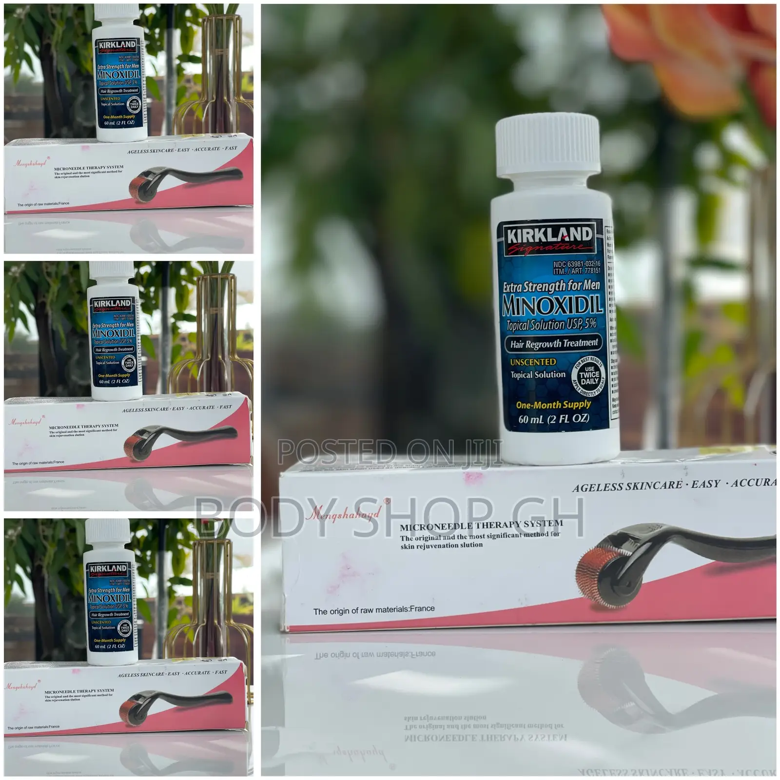 Beard Growth Combo Pack - Kirkland Minoxidil + Derma Roller