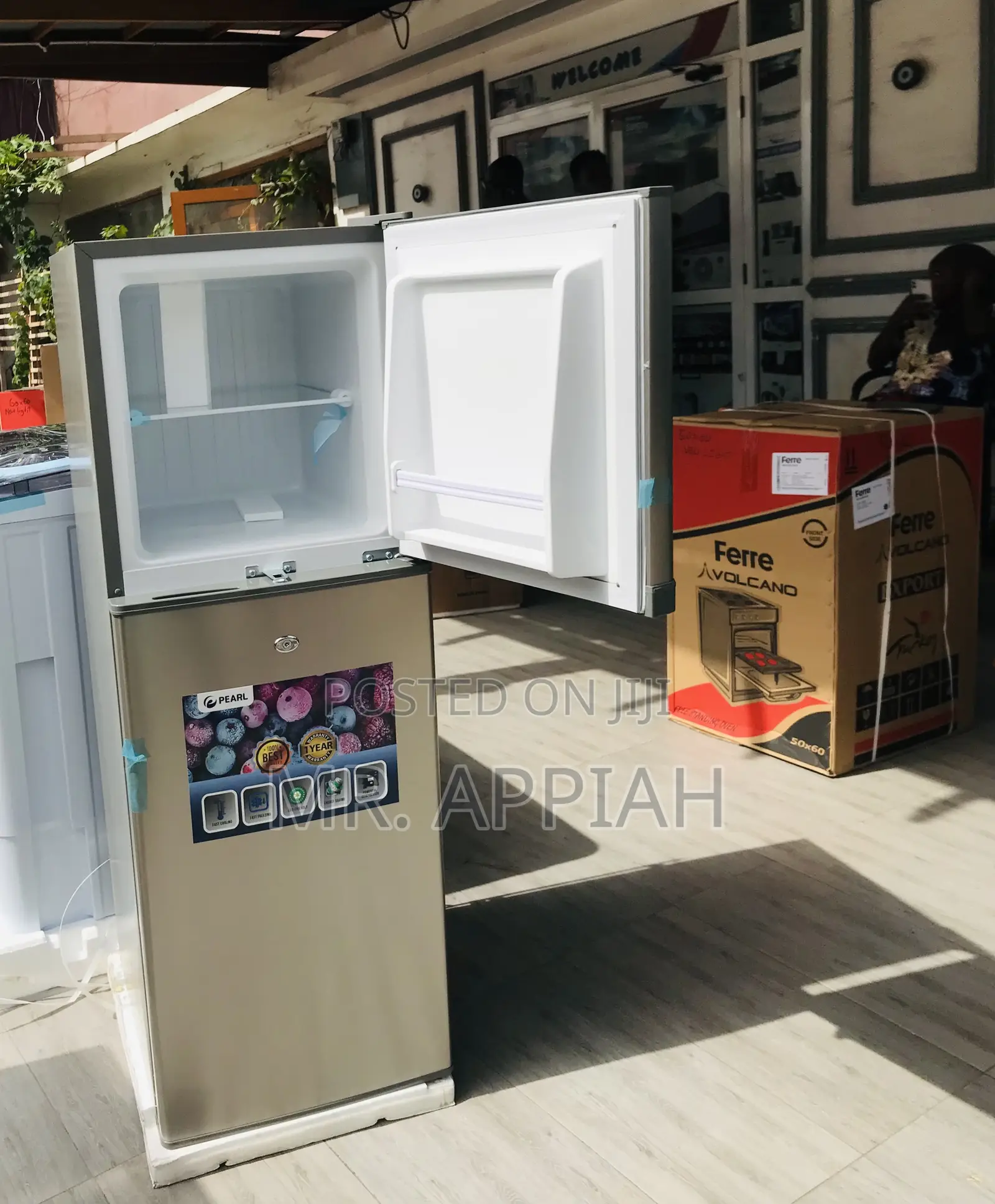 Durable Pearl Pf-217-2b Double Door Fridge(Gray).