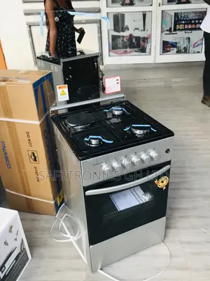 1 Electric 3 Gas Cooker Oven With Grill Gray Volcano