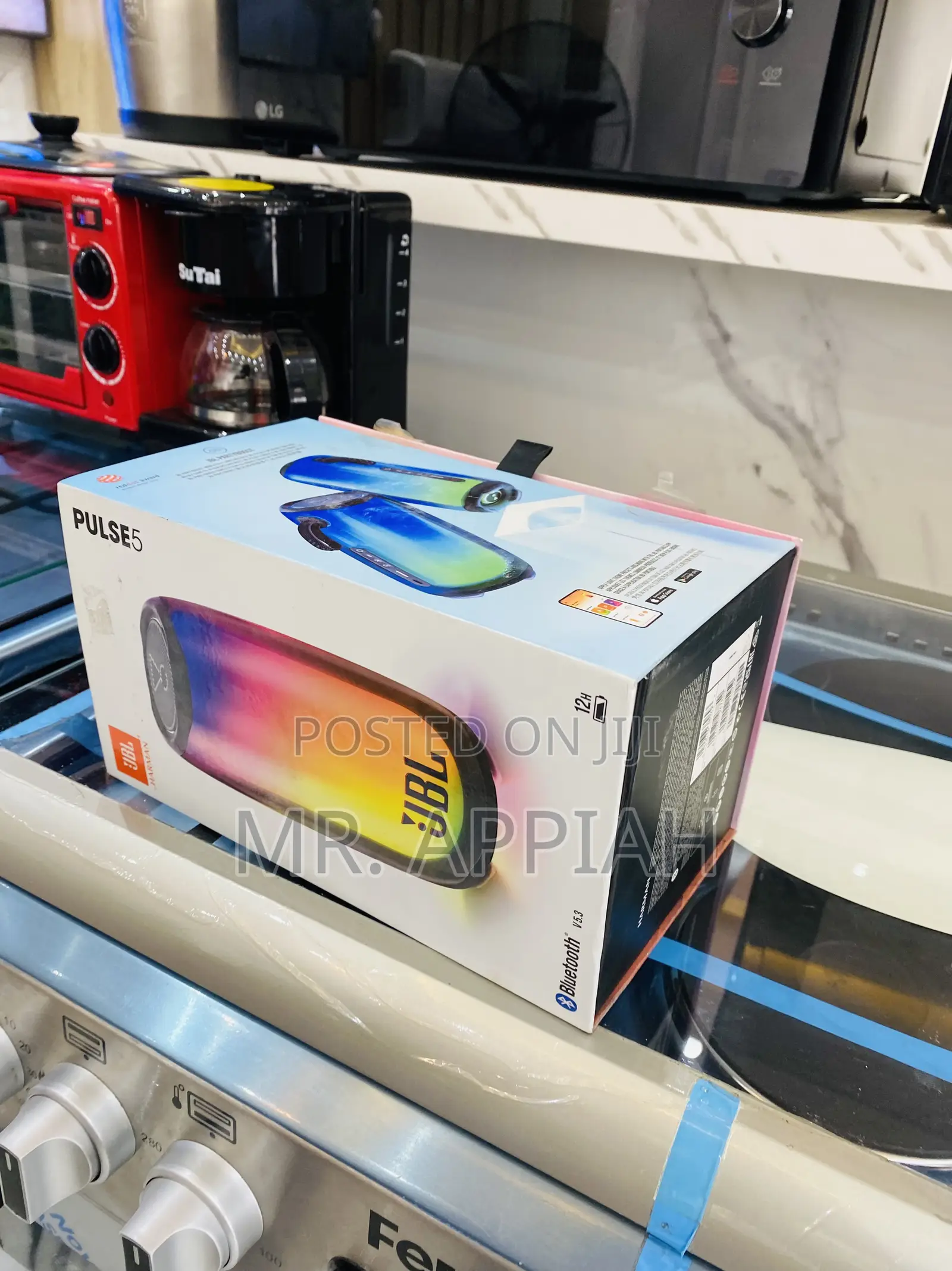 Reliable JBL Pulse 5 Portable Bluetooth Speaker(Black).