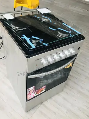 Gray Volcano 1 Electric 3 Gas Cooker Oven With Grill 50x50