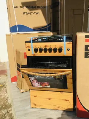 Oven With Grill 50x50 Light Wooden 4 Gas Cooker