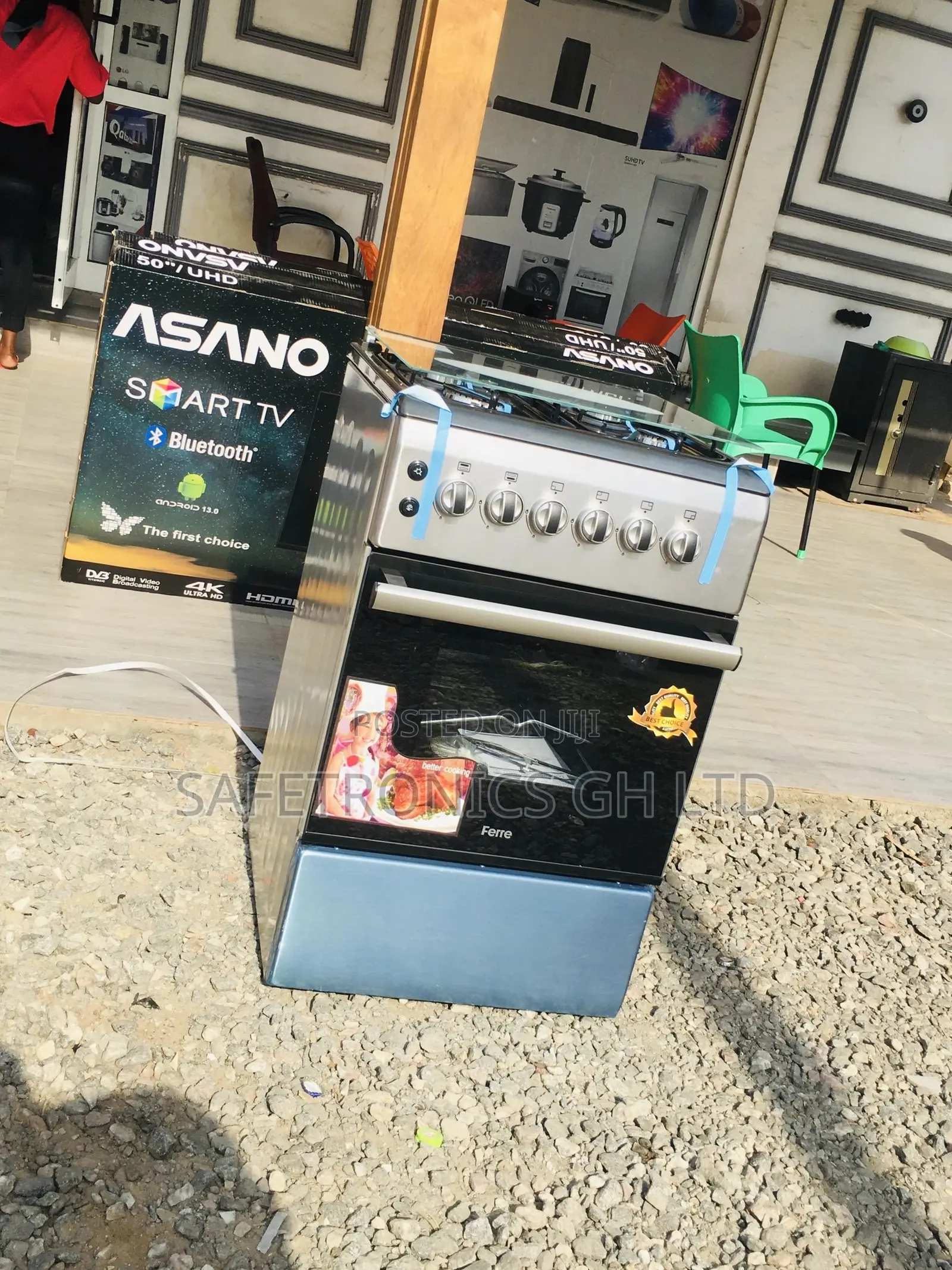 New Line 4 Gas Cooker Oven With Grill 50x60 Volcano