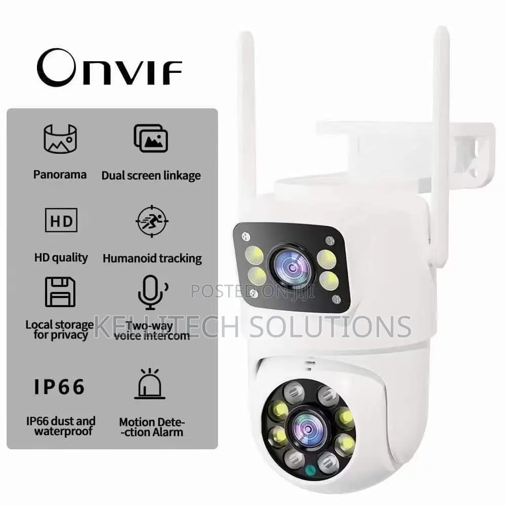 6MP Icsee Dual Lens CCTV Camera, Remote Monitoring