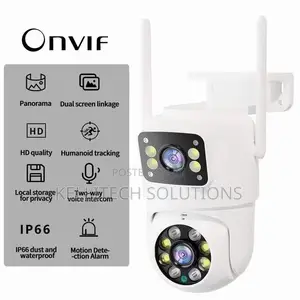 6MP Icsee Dual Lens CCTV Camera, Remote Monitoring