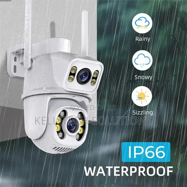 6MP Icsee Dual Lens CCTV Camera, Remote Monitoring