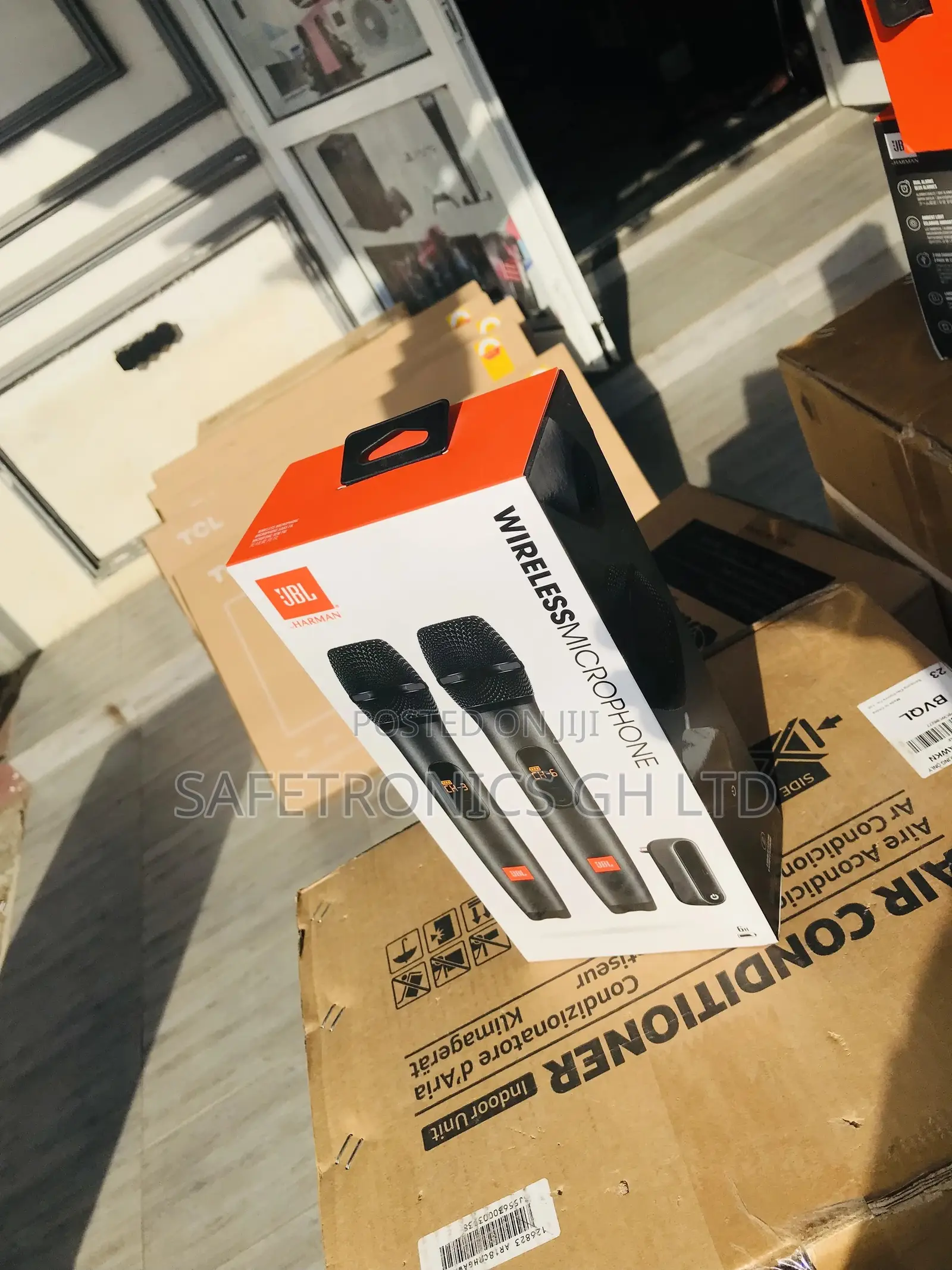 Black JBL Wireless Microphone System