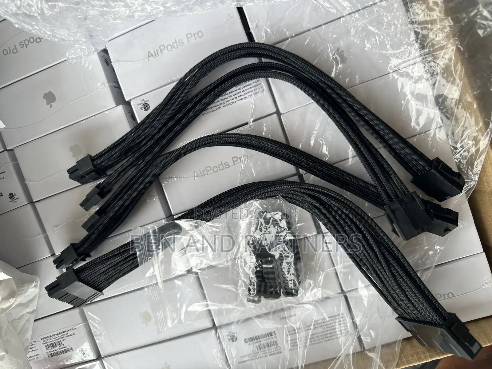 Black 300mm Psu Extension Cable. New