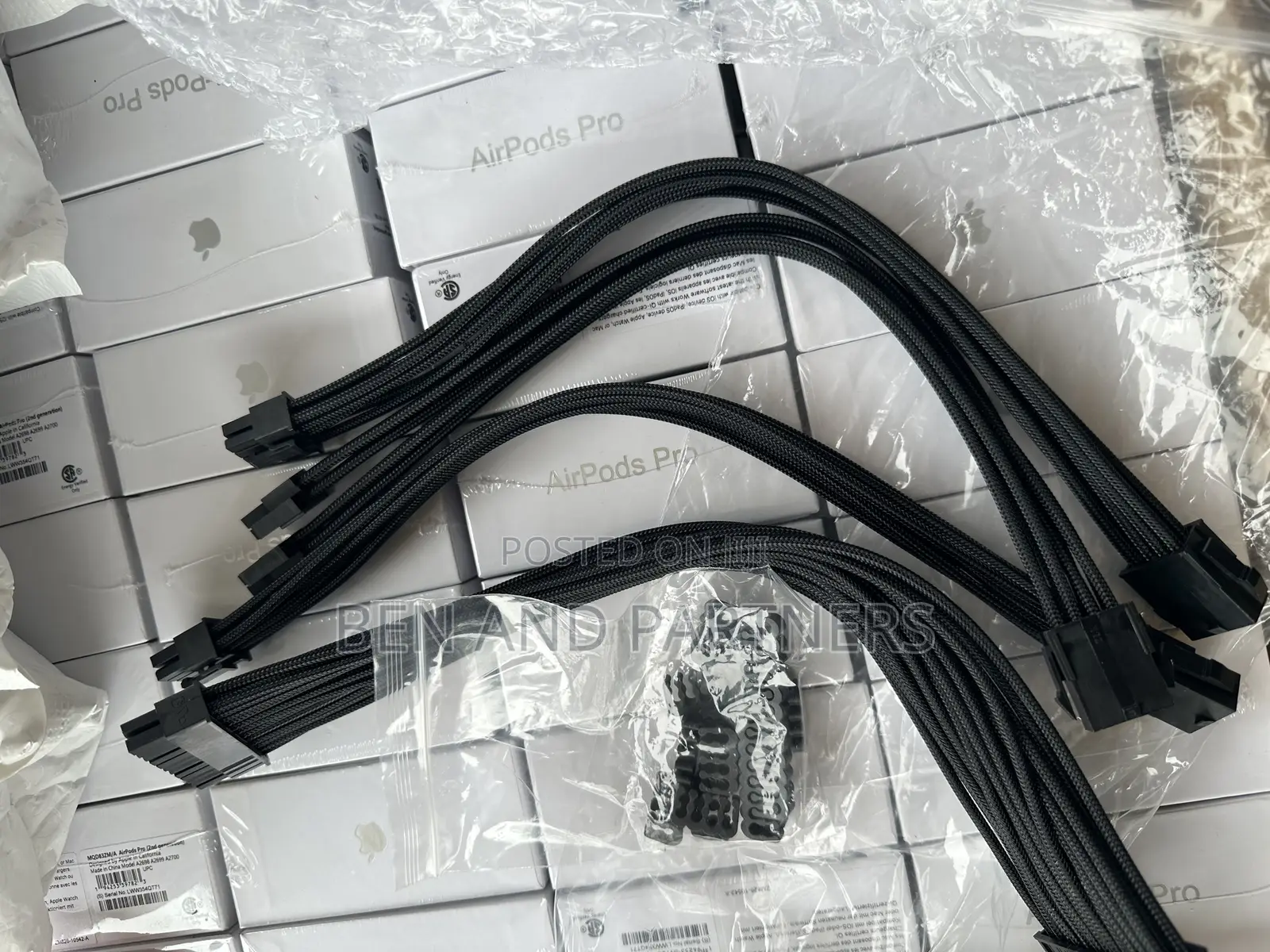 Black 300mm Psu Extension Cable. New