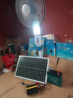 Powerful Solar Rechargeable Fan With External Battery