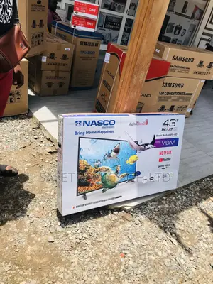 43 Inches Glossy Black Led Smart Nasco Electric Tv