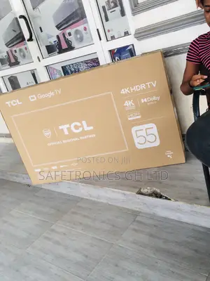 P735 TCL 55 Inches Electric Smart Black Glossy Led Tv