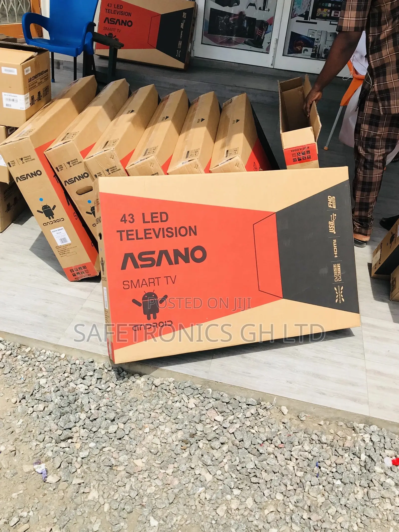 Asano Smart 43 Inches Glossy Led Electric Black Tv