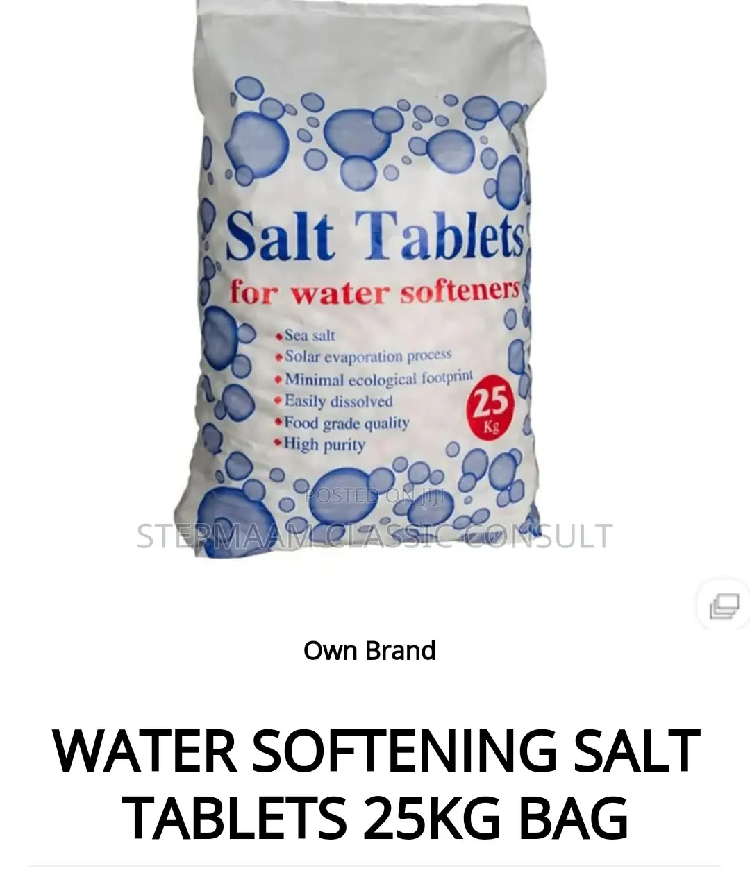 Salt Tablets for Water Purification