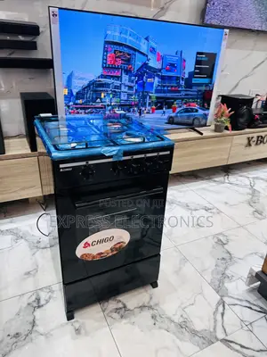 Black Gas Cooker Oven Grill 4burner 50/50 Chigo