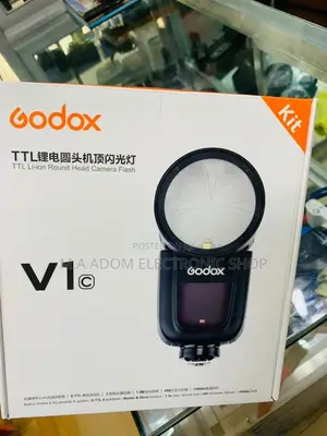 Affordable Godox V1 Round Head Camera Flash.