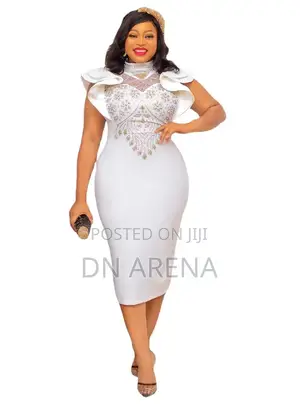 Elegant Ladies White Dinner Wear