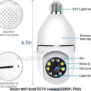 Smart Wifi Bulb CCTV Camera 1080P