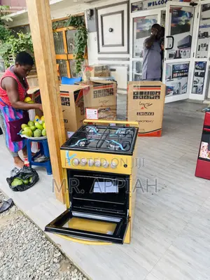 Fast Cooking Volcano 4 Gas Burner With Oven(50x50)Yellow.