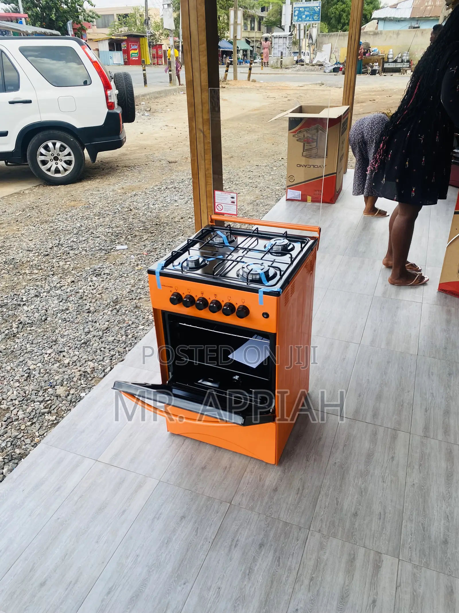 Newly in Stock Volcano Oven and Gray 4 Gas Burner(Orange).