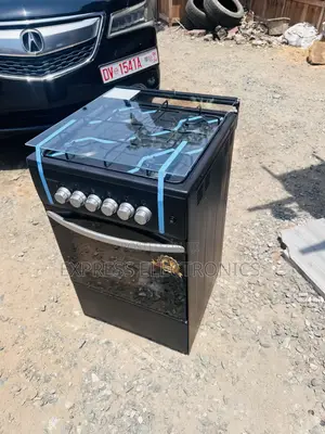 Available Now at Black 4burner Gas Cooker Oven 50/50