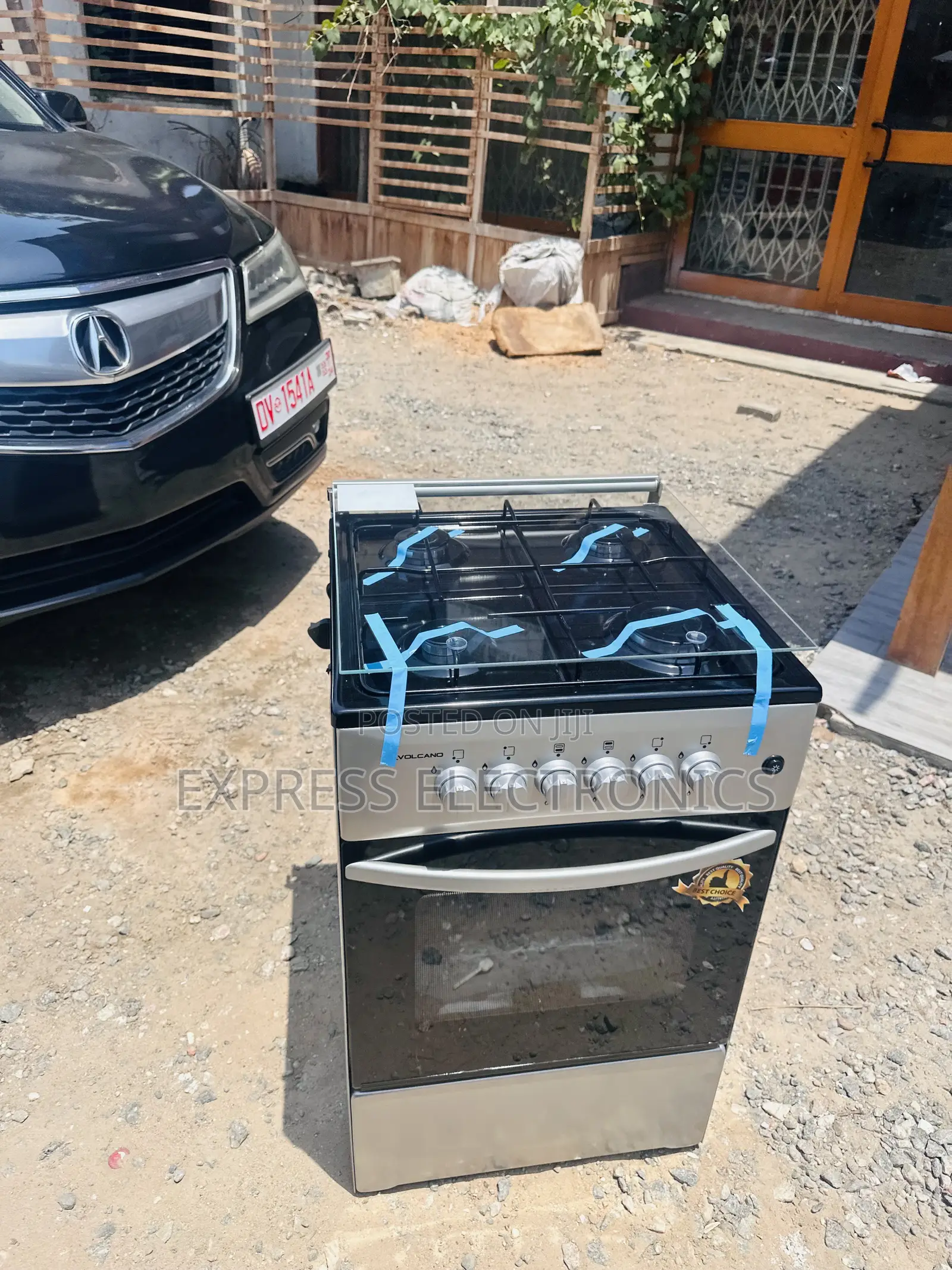 Sliver Gas Oven Grill 4burner Sliver 50/50 Volcano