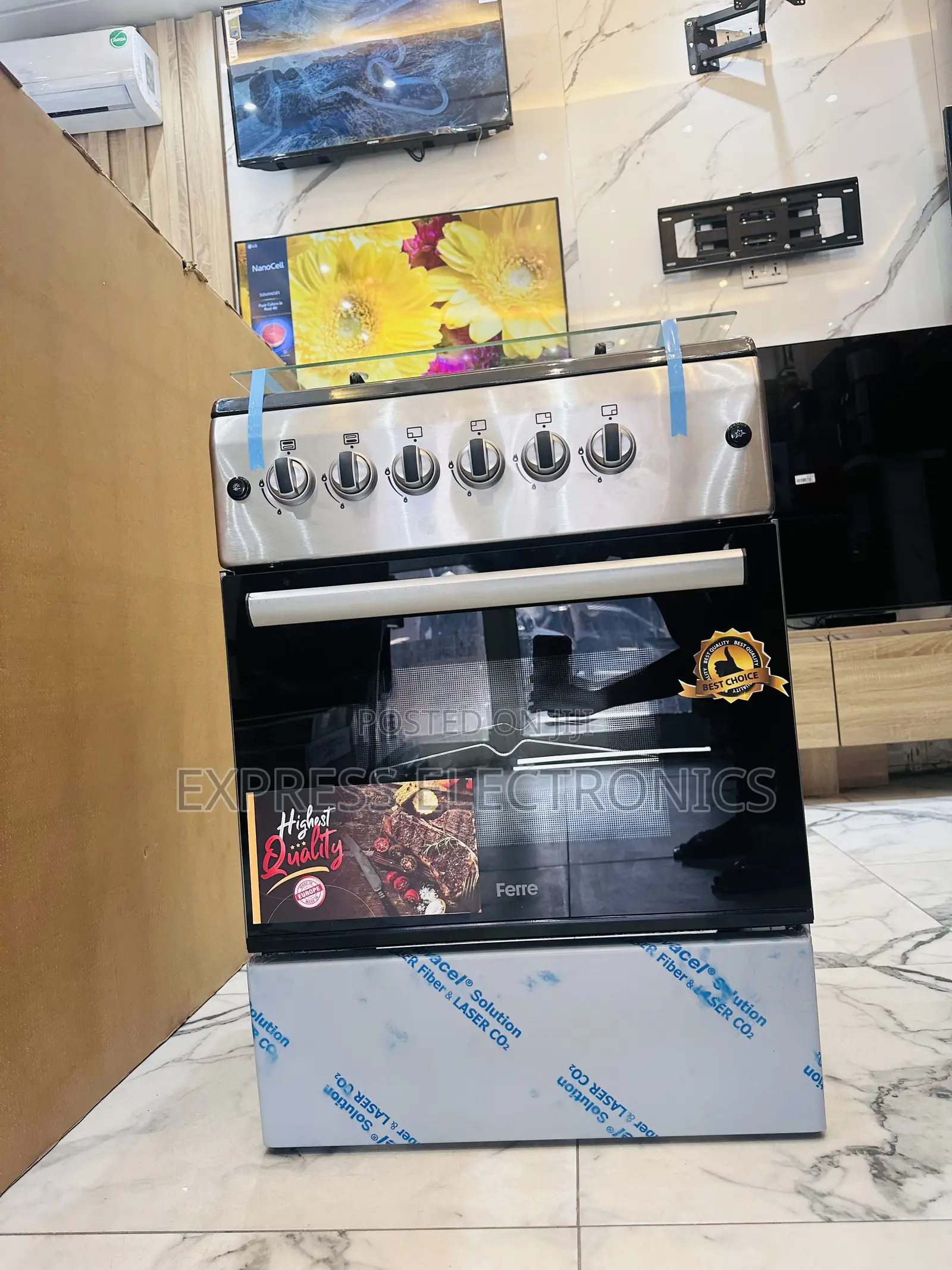 Best Sleek New Line Gas Cooker Oven Grill Rotisserie 4burner