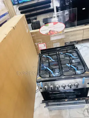 60/60 Gas Cooker Oven Grill Rotisserie 4burner Sliver