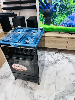 Classic Sleek Black Chigo 4burner 50-50 Oven