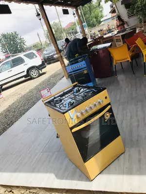 Volcano Yellow 4 Gas Cooker Oven With Grill 50x50 Glass Lid