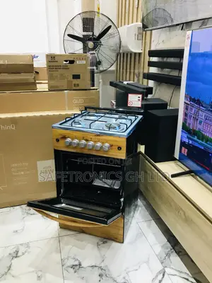 Wooden Light 4 Gas Cooker Oven With Grill 50x50 Glass Lid