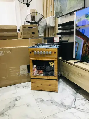 4 Gas Light Wooden 50x50 Oven With Grill Volcano Bill Cooker