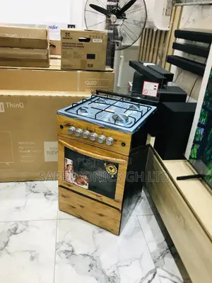 50x50 Light Wooden 4 Gas Cooker Oven With Grill Volcano