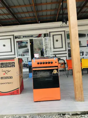 Oven With Grill Orange Volcano 4 Gas Cooker 50x50 Glass Lid
