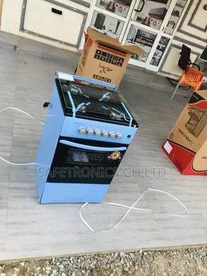 Glass Lid 4 Gas Cooker Oven With Grill 50x50 Blue Volcano